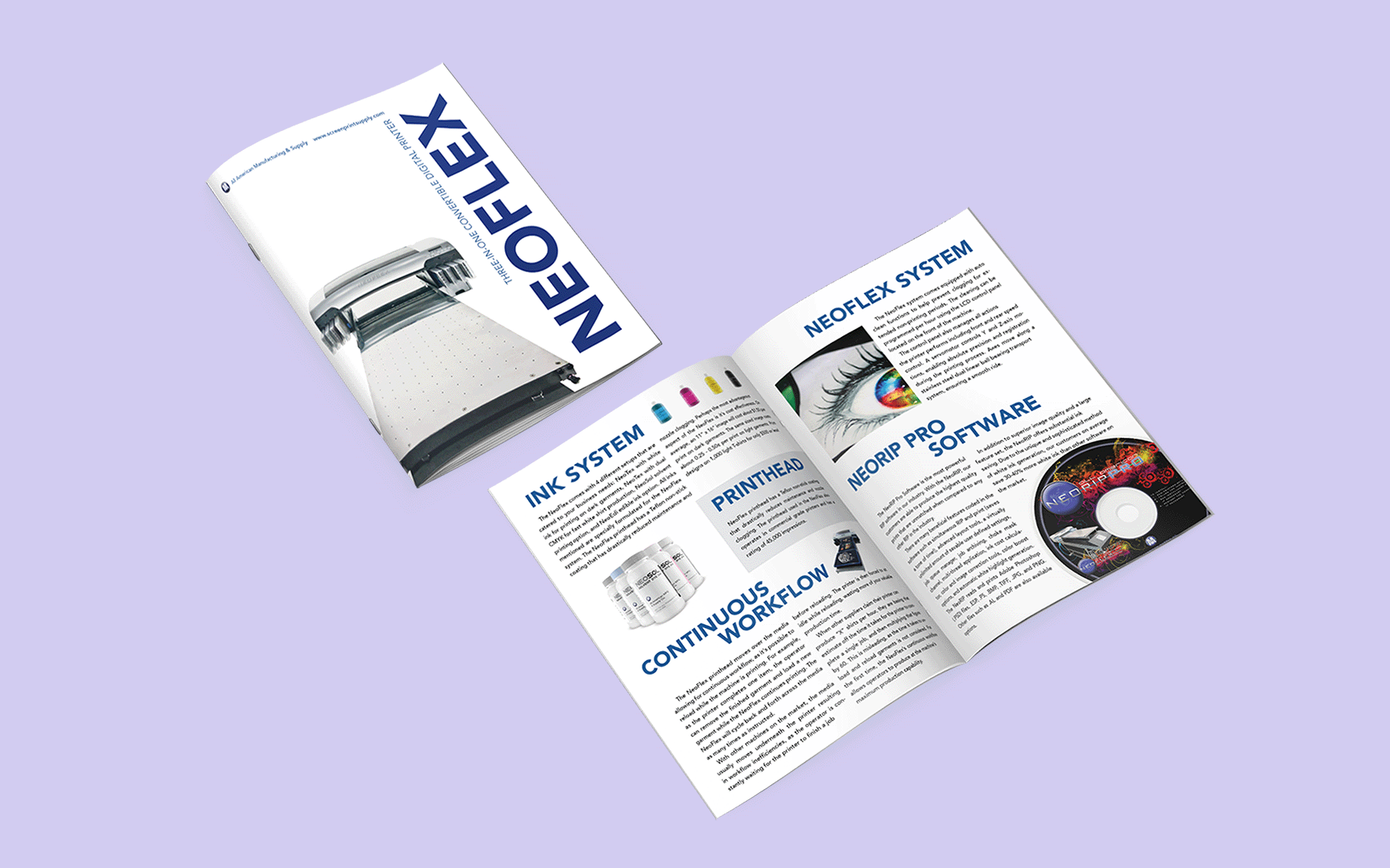 Design mock up of a product catalog